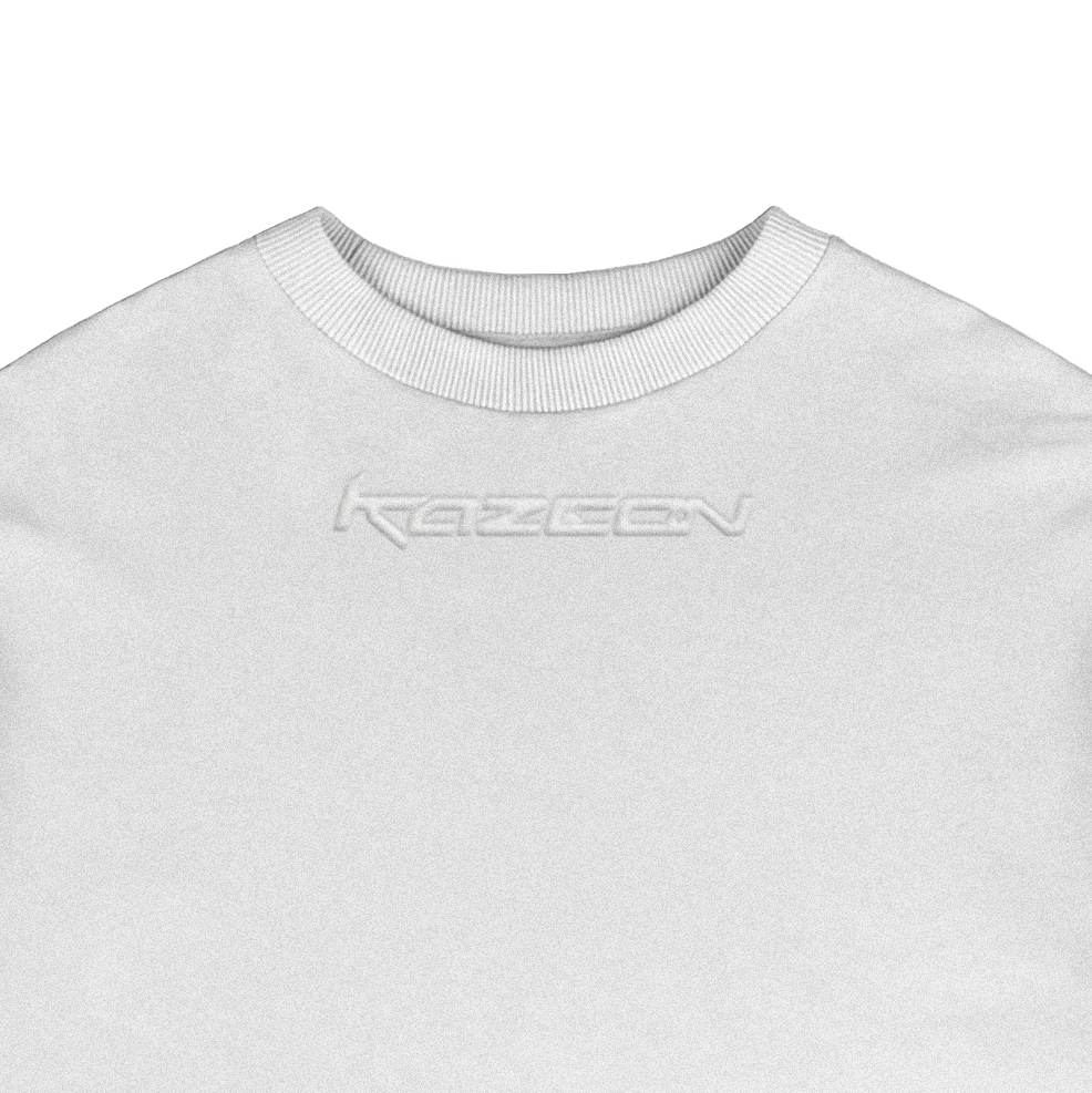 "EMBROIDERED LOGO" WHITE TEE