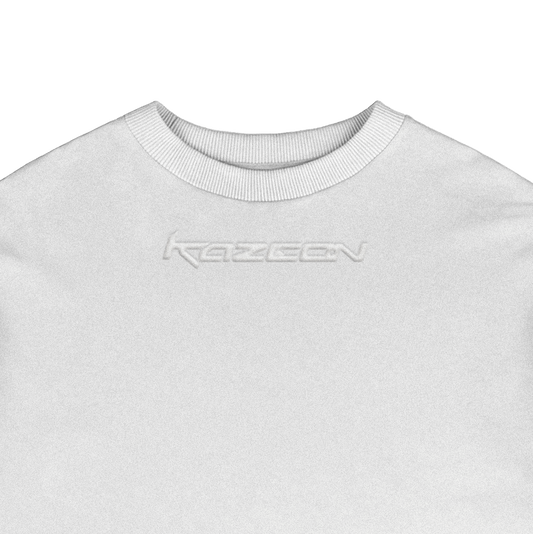 "EMBROIDERED LOGO" WHITE TEE