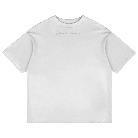 "EMBROIDERED LOGO" WHITE TEE